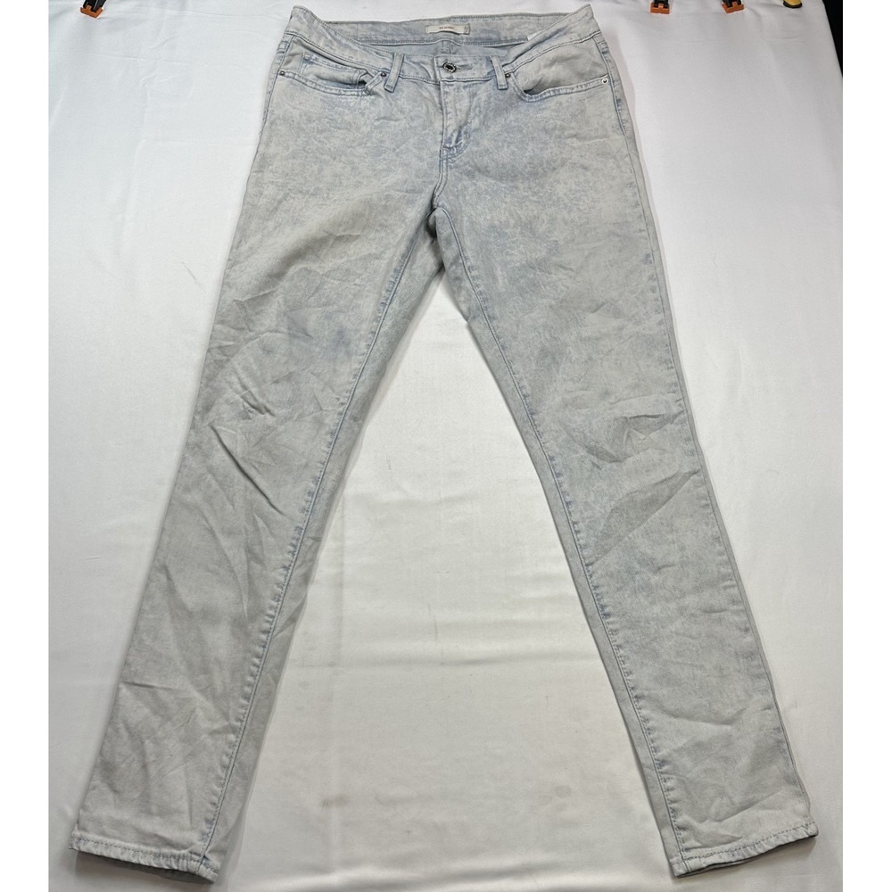 Levi's 711 Skinny Jeans Women's Acid Wash Denim Stretch Fit Streetwear Size 29